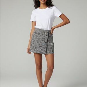Theory Charcoal Tweed Mini Skirt